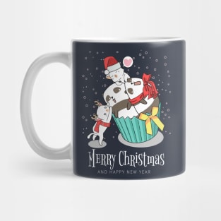 Cool Santa Cat - Happy Christmas and a happy new year! - Available in stickers, clothing, etc Mug